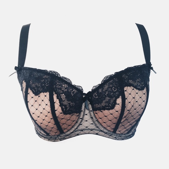 LAST ONE 🖤 Adjustable BLACK LACE BALCONETTE BRA - Picture 3 of 6